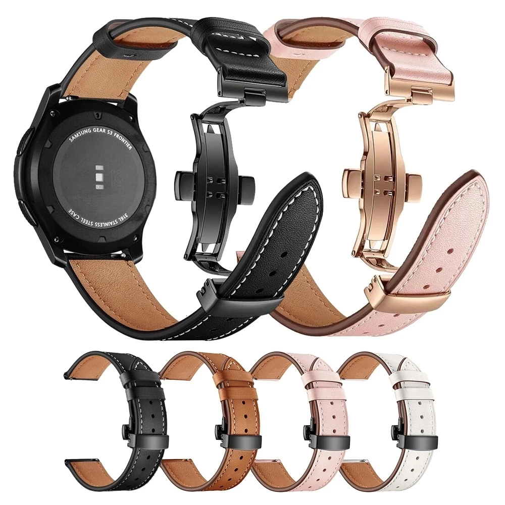 Ремешок для смарт-часов Ticwatch Pro 2020/Pro 3 GPS/E2/S2 кожаный браслет TicWatch E Tic Watch 2 C2 Correa 18 мм