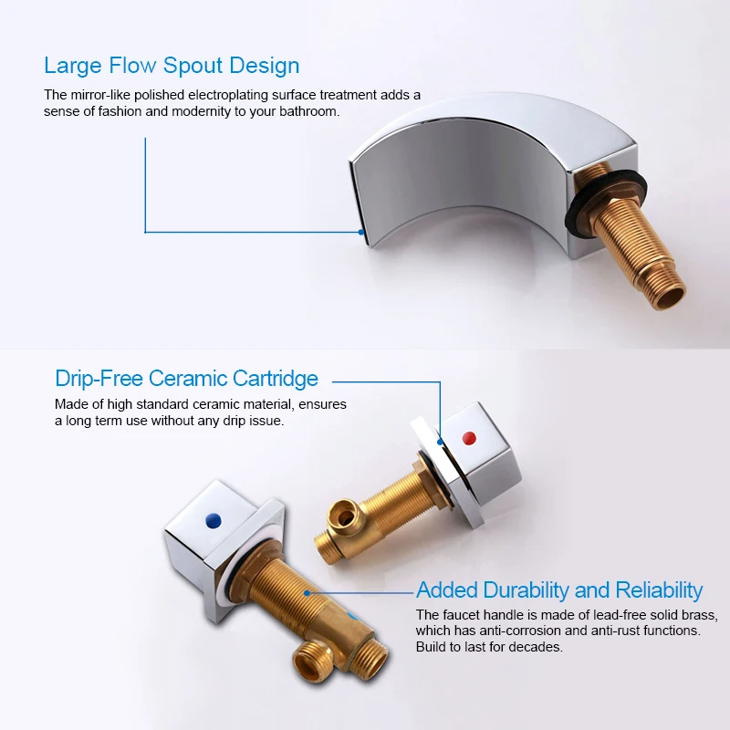 AZOS водопад Смесители для ванной комнаты гироборд с колесами 8 дюймов смеситель