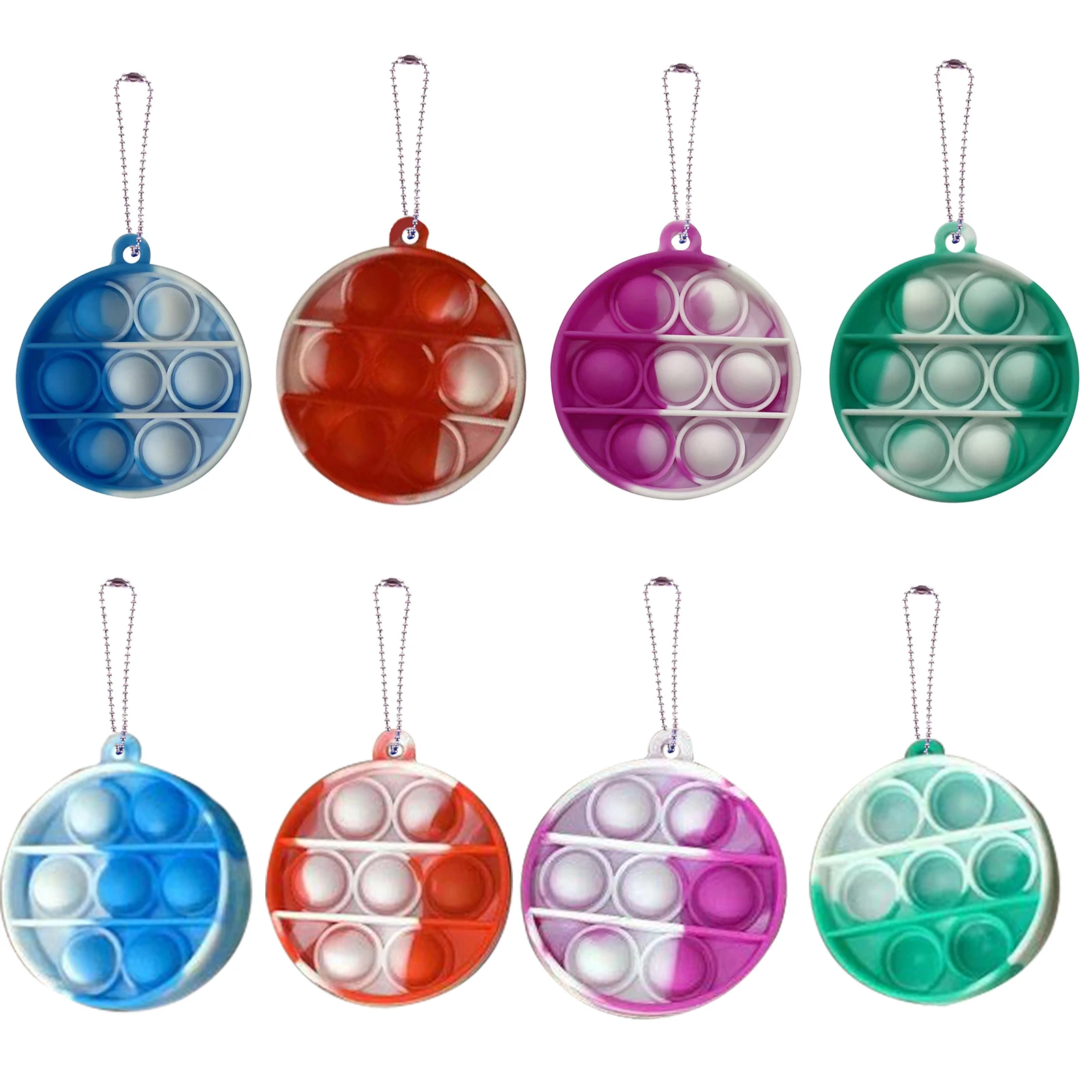 Juguetes sensoriales de burbujas de silicona suave para ni&ntilde;os, juguete educativo de escritorio para el peluche, colgante, 1 unidad-0