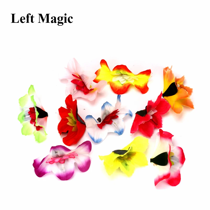 

10pcs/Set Flower From Empty Hand Magic Trick ( Paper & Cloth ) Close Up Street Stage Magic Props Professional Magician Illusion