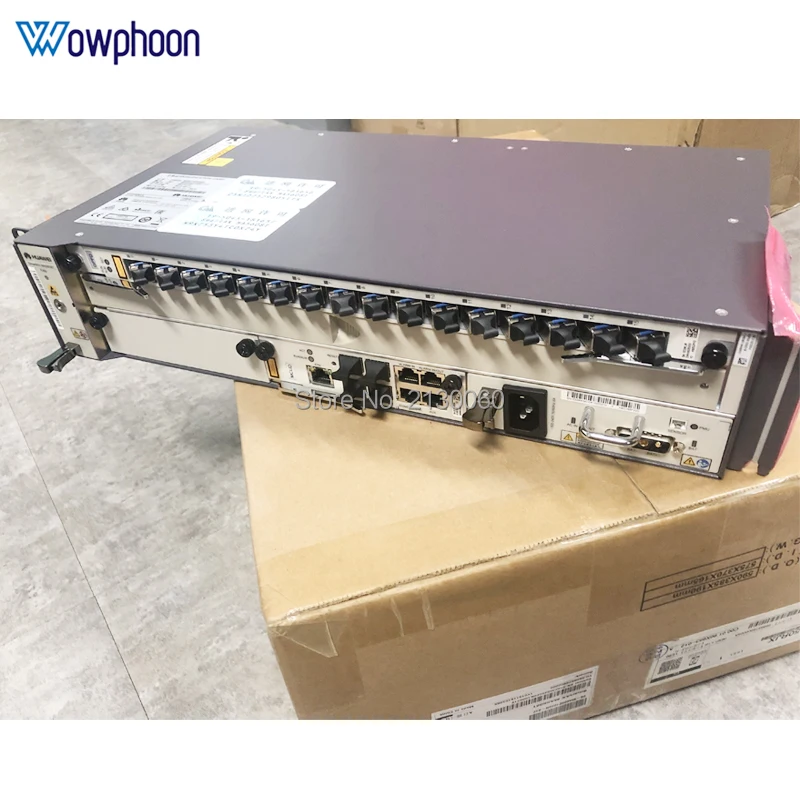 Оригинальный Huawei MA5608T 1G GPON OLT шасси + 1 * MCUD MPWD GPFD 16 порт B C терминал переменного тока