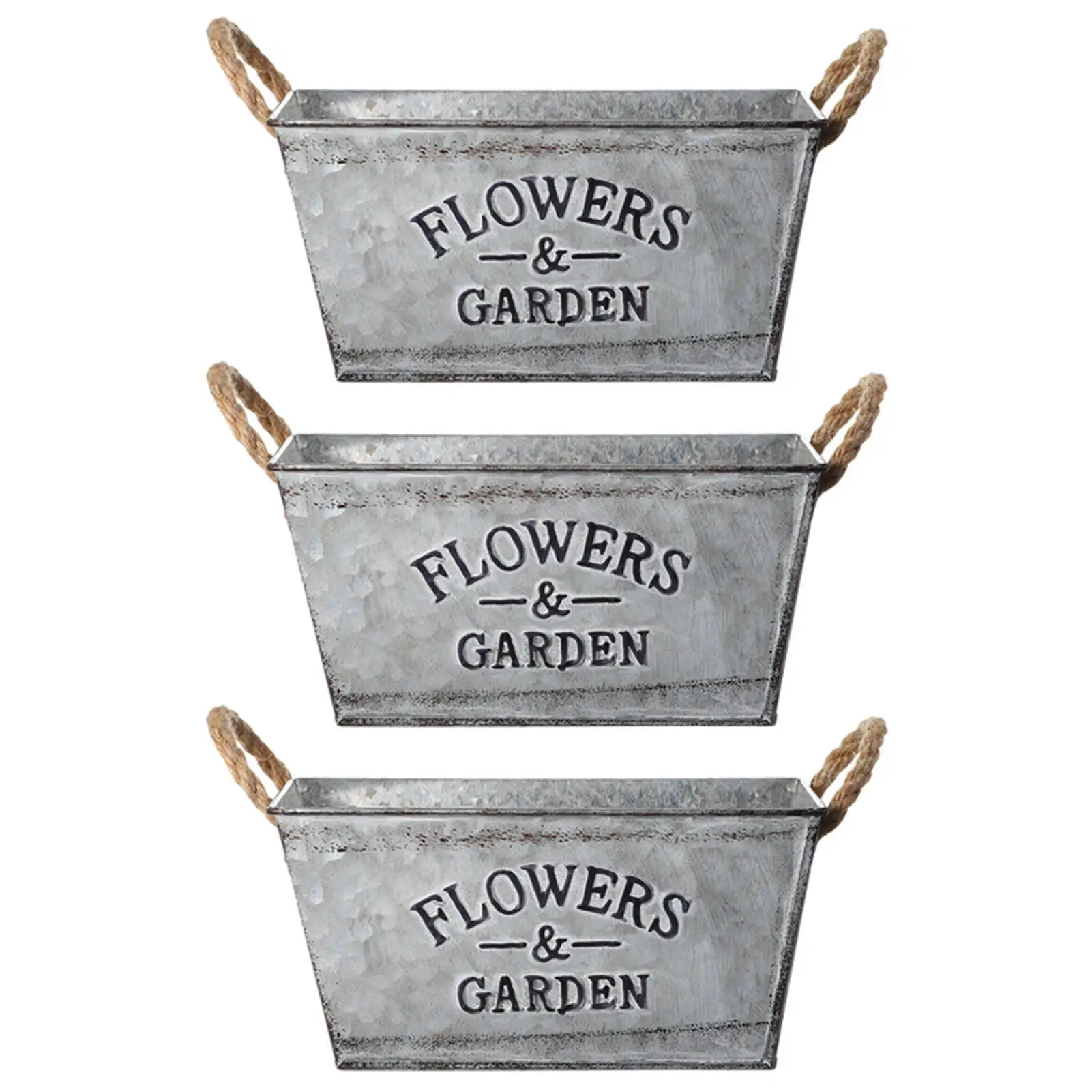 

3 шт. ретро цветочные горшки железная ваза с хлопковой веревкой домашние украшения пасторальный Стиль квадратные кастрюли для улицы сада ба...