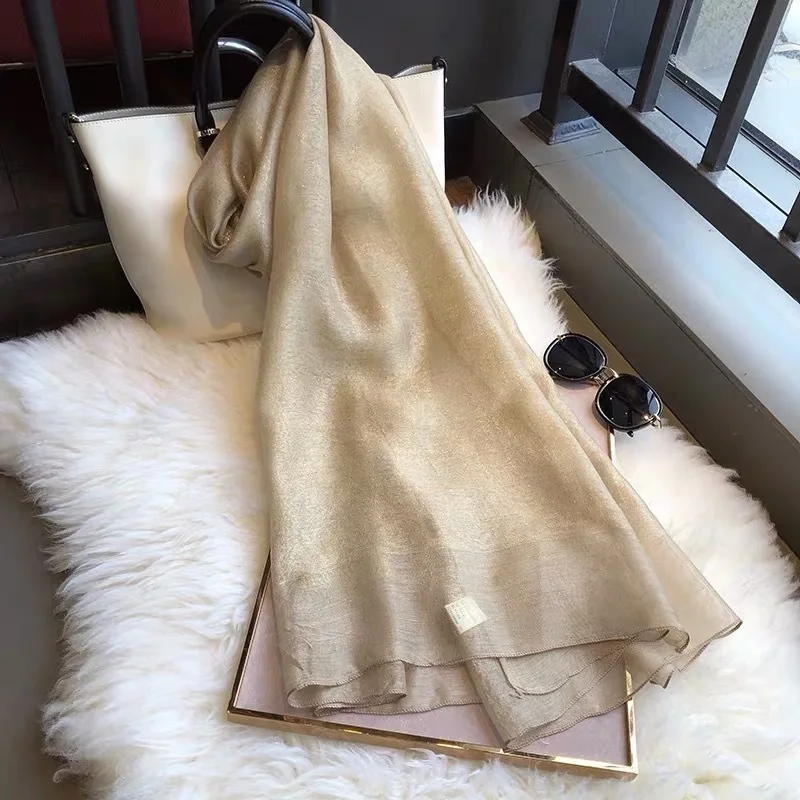 Hot Sale 2020 Real Hijab Solid Winter Silk Scarves Female Long Wool Scarf Women Shawls Spring Summer Pashmina Poncho Foulard |