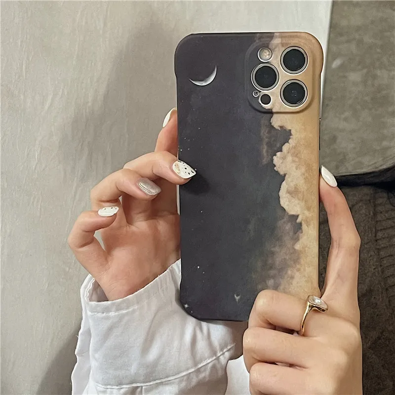 Звездное небо Луна Пейзаж телефонный чехол для iPhone 11 12 12Pro 13 X XR XSMax Жесткие ПК Чехлы для iPhone 7Plus 8Plus XS задняя крышка Coque (art.: 3920ba46ebbc6) - 3920ba46ebbc6
