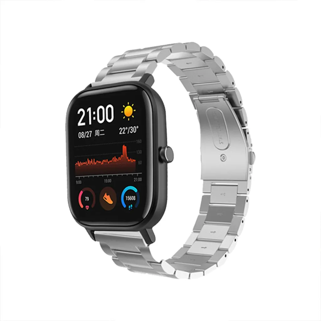 Сменный металлический браслет из нержавеющей стали ремешок для часов AMAZFIT