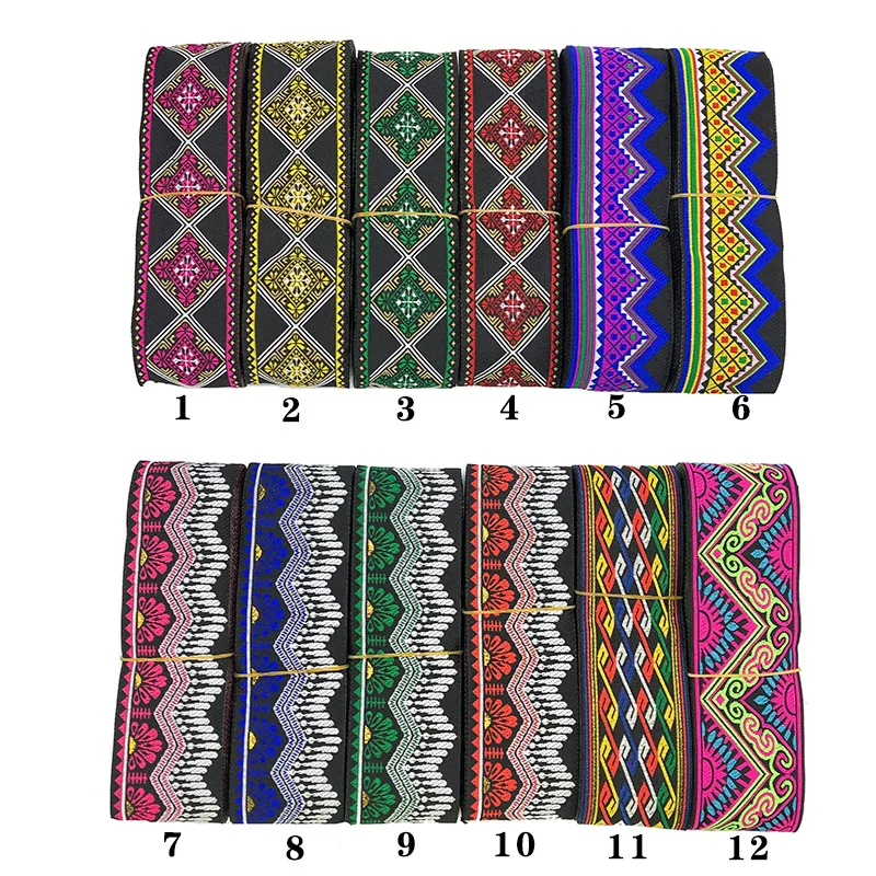 7 метров 5 см винтажная Этническая вышивка кружевная лента Бохо тканая