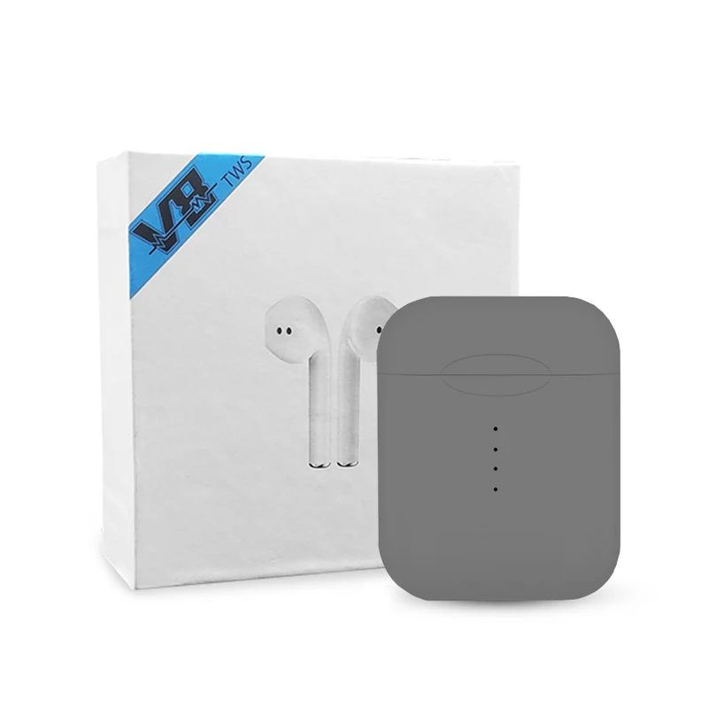 Серый V8 TWS Bluetooth 5,0 беспроводные наушники сенсорные мини наушники с микрофоном для iPhone 6S X 7 8 samsung S6 S8 Xiaomi huawei LG - Цвет: Серый