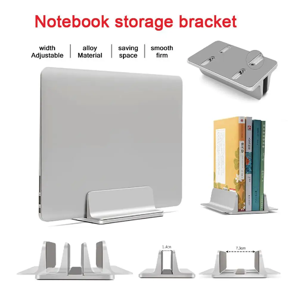 

Aluminum Alloy Standing Desk Laptop Stand Storage 1/2 Ports Adjustable Book Tablet Notebook Holder For Macbook Pro Air DELL iPad