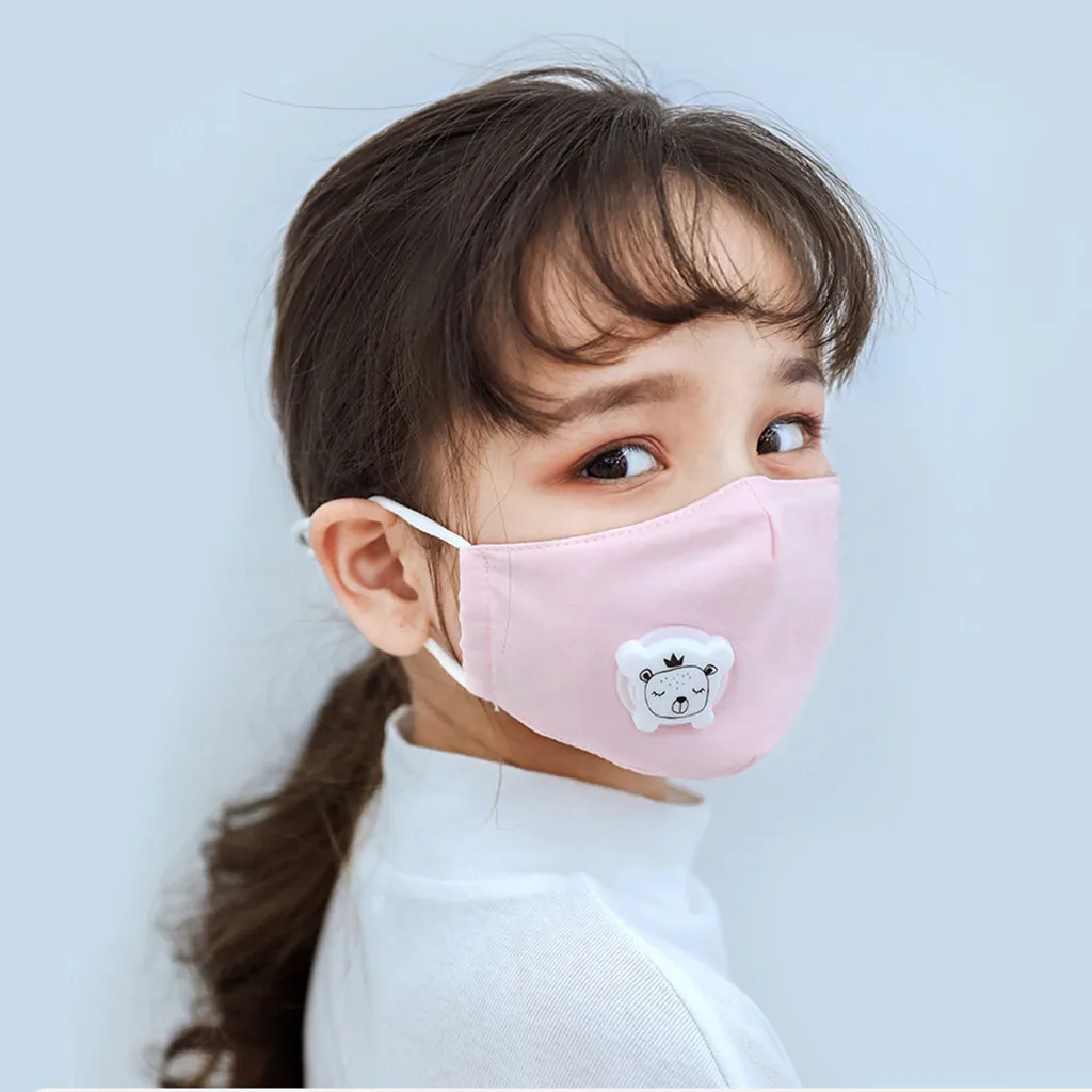 

Protective Masks For Kids Boys Girls Face Masks Reusable Washable 3-layer Activated Carbon Filter Breather Valve Mask mascarilla