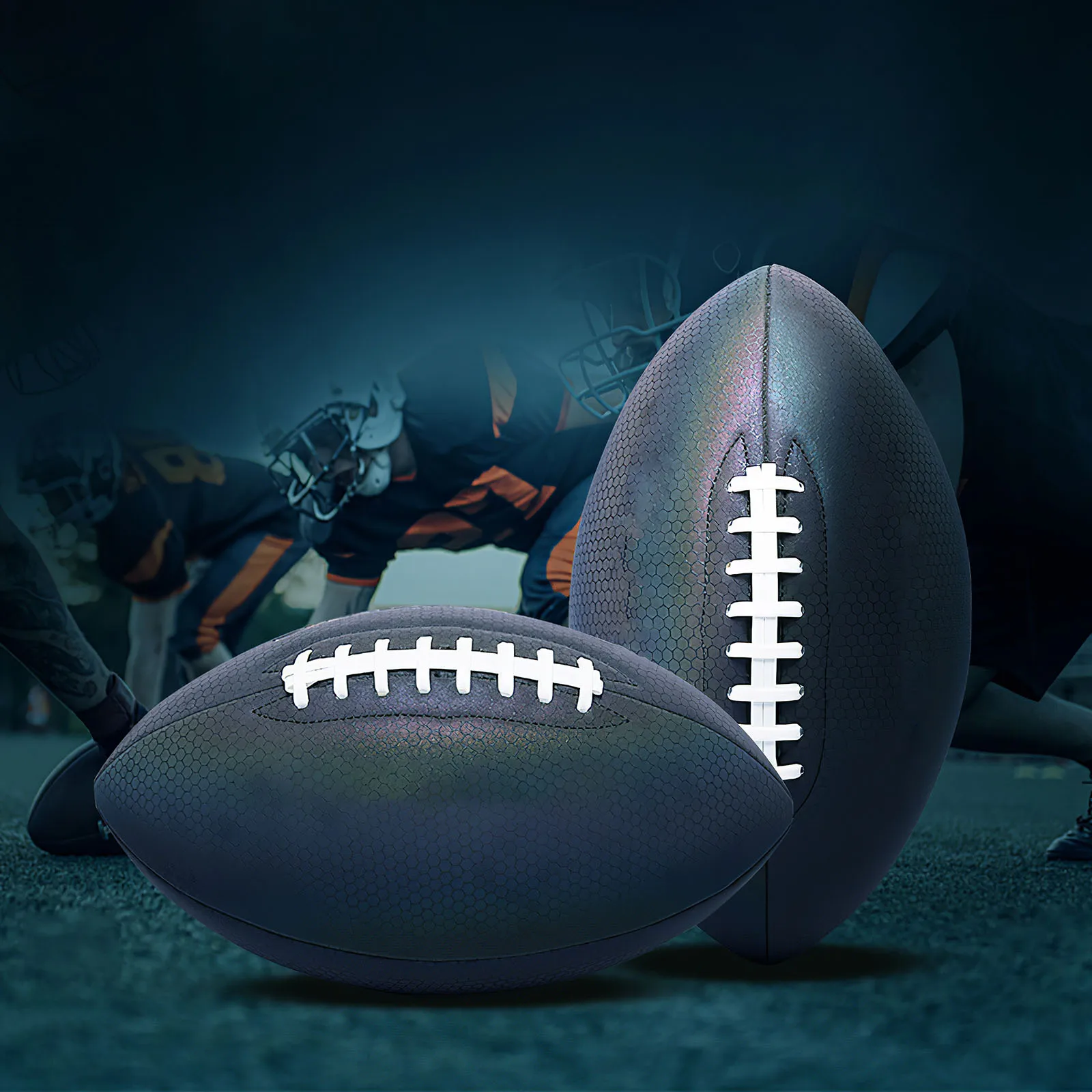 Светоотражающий футбольный стандарт 9 светящийся светоотражающий мяч кожаный