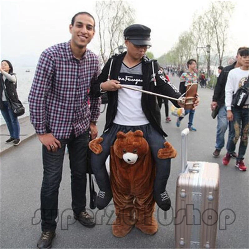 Комбинированный костюм талисман Мишка Тедди с накладными штанинами для