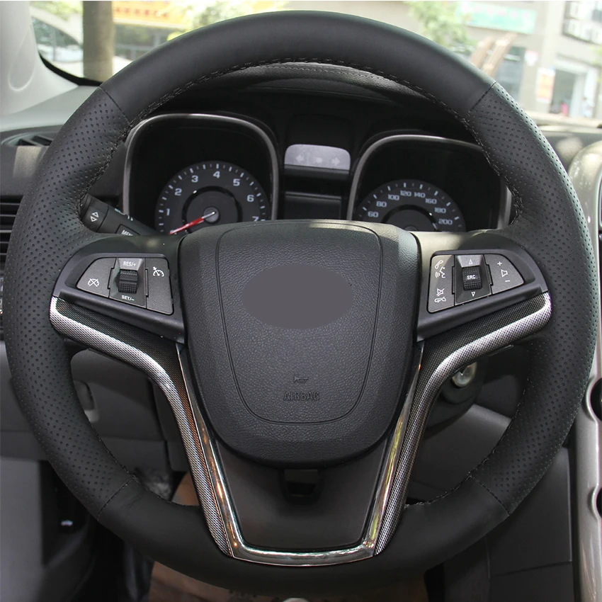 Soft Hand-stitched Black Artificial Leather Car Steering Wheel Cover for Chevrolet Malibu 2011-2014 Volt 2011-2015 |