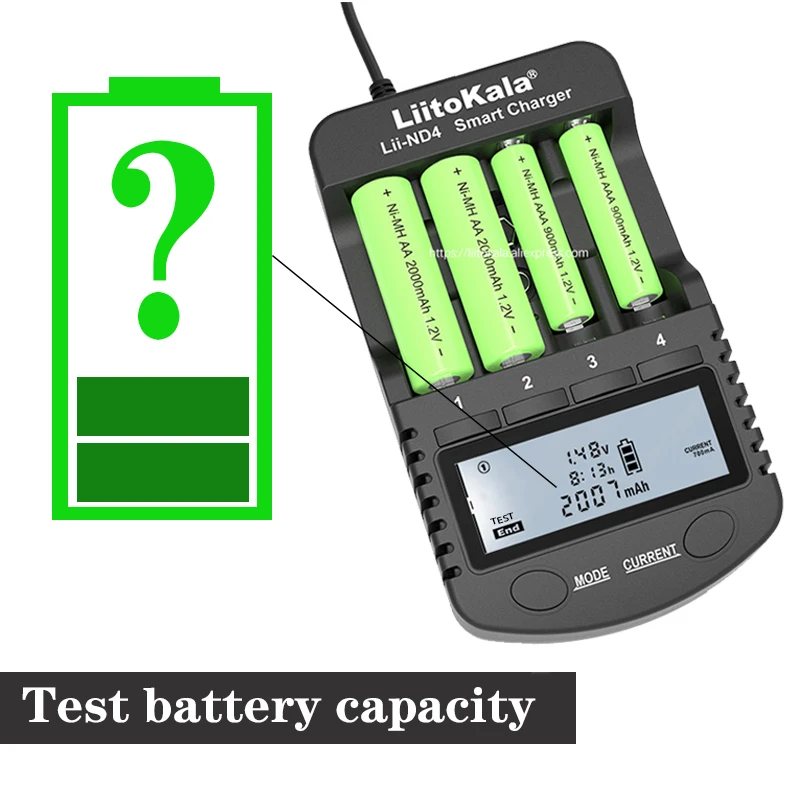 liitokala lii nd4 nimh cd charger aa aaa charger lcd display and test battery capacity for 1 2 v aa aaa and 9v batteries free global shipping
