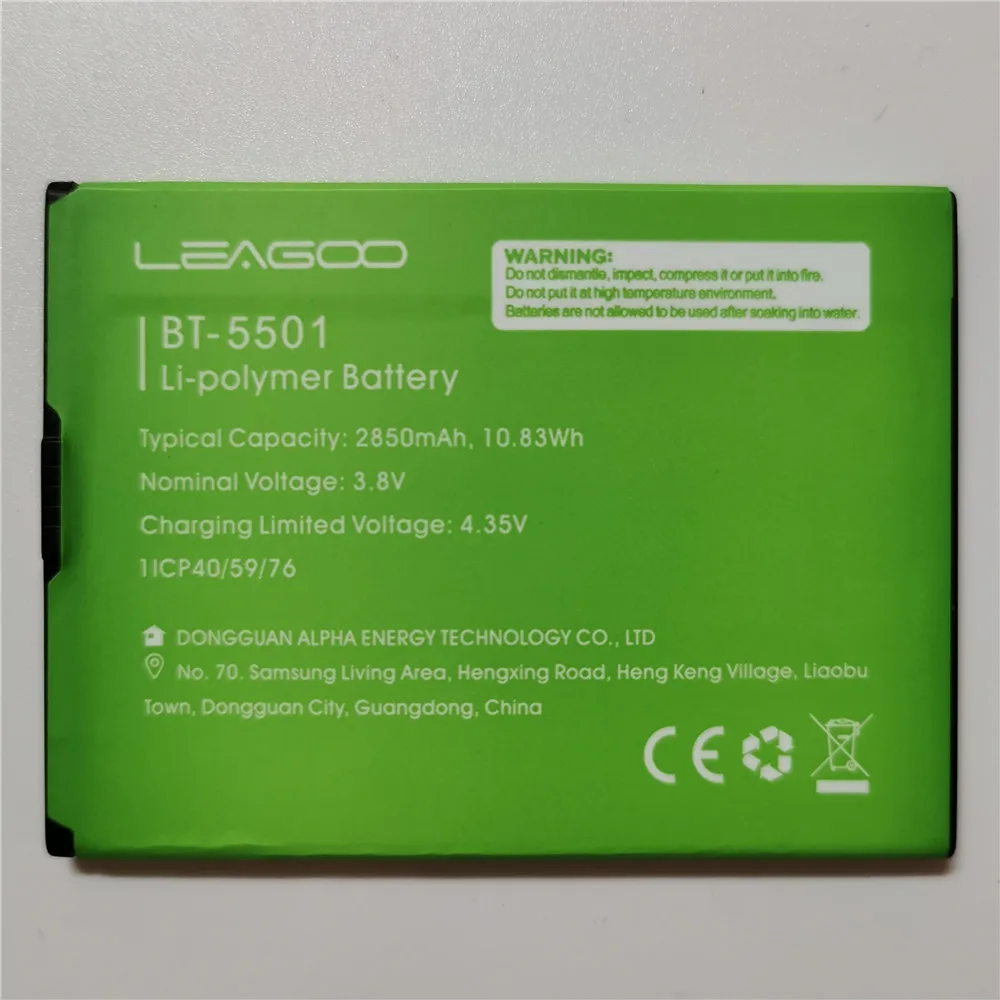 100% Original New BT-5501 2850mAh Battery For LEAGOO M 9 M9 BT5501 Mobile Phone Smart Phone Parts Ba