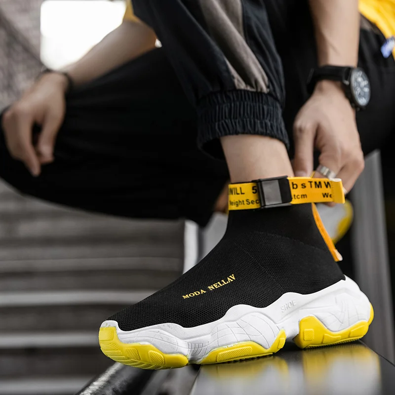 Мужские кроссовки мужские носки дышащая Спортивная обувь для улицы сетчатые