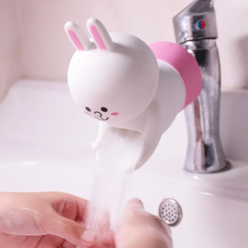 

Kawaii Faucet Extender Cartoon Water Saving Faucet Extender Anime Figure Toys Bathroom Tools Kids Hand-wash Tools