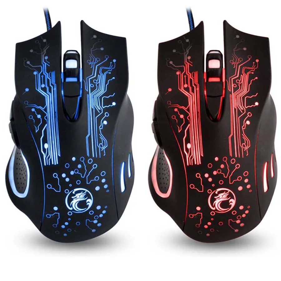 

PC Mice Cool LED Backlight Gaming Headphones Deep Bass Comfortable Computer Game Headset+6 Button 5000DPI Pro Gaming Mouse Mice