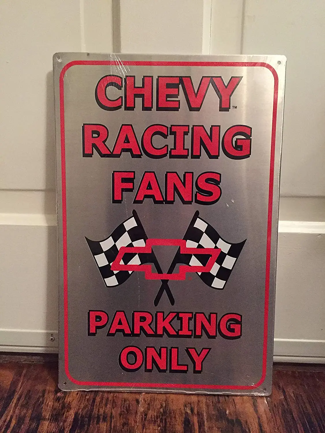 

Diuangfoong Chevy Racing Fans Vintage Reproduction Metal Sign 12" x 8"