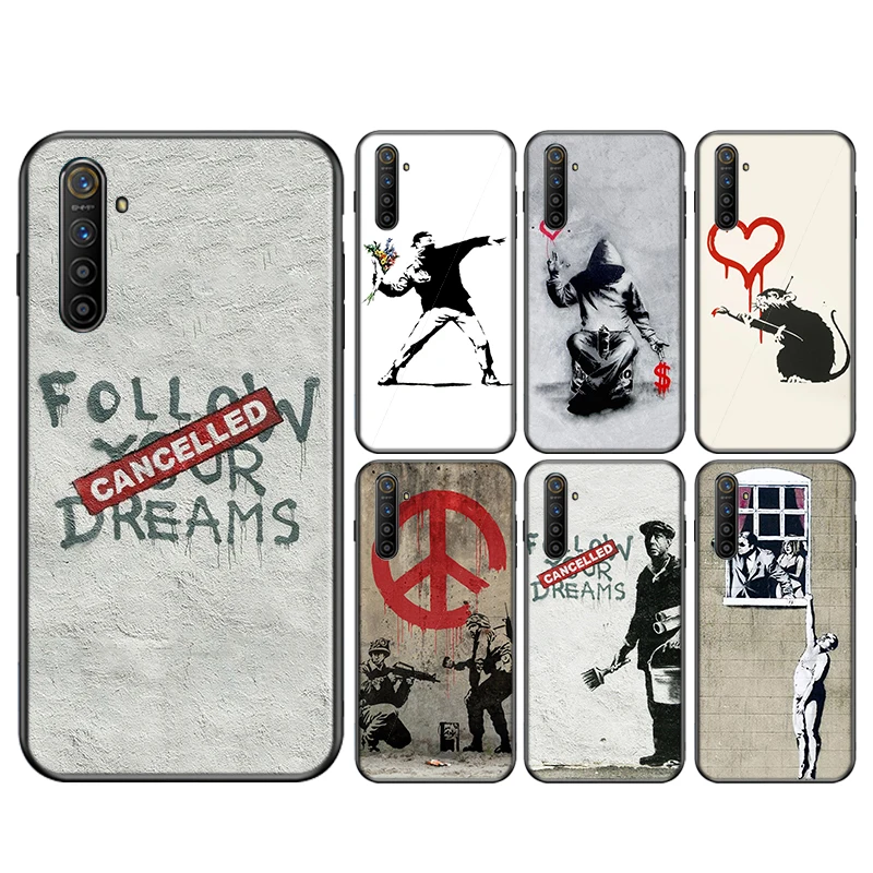

Banksy Street Art Silicone Cover For OPPO Reno 4 3 Pro 10X Zoom 2 Z F Realme ACE C2 X2 Pro 5G Phone Case