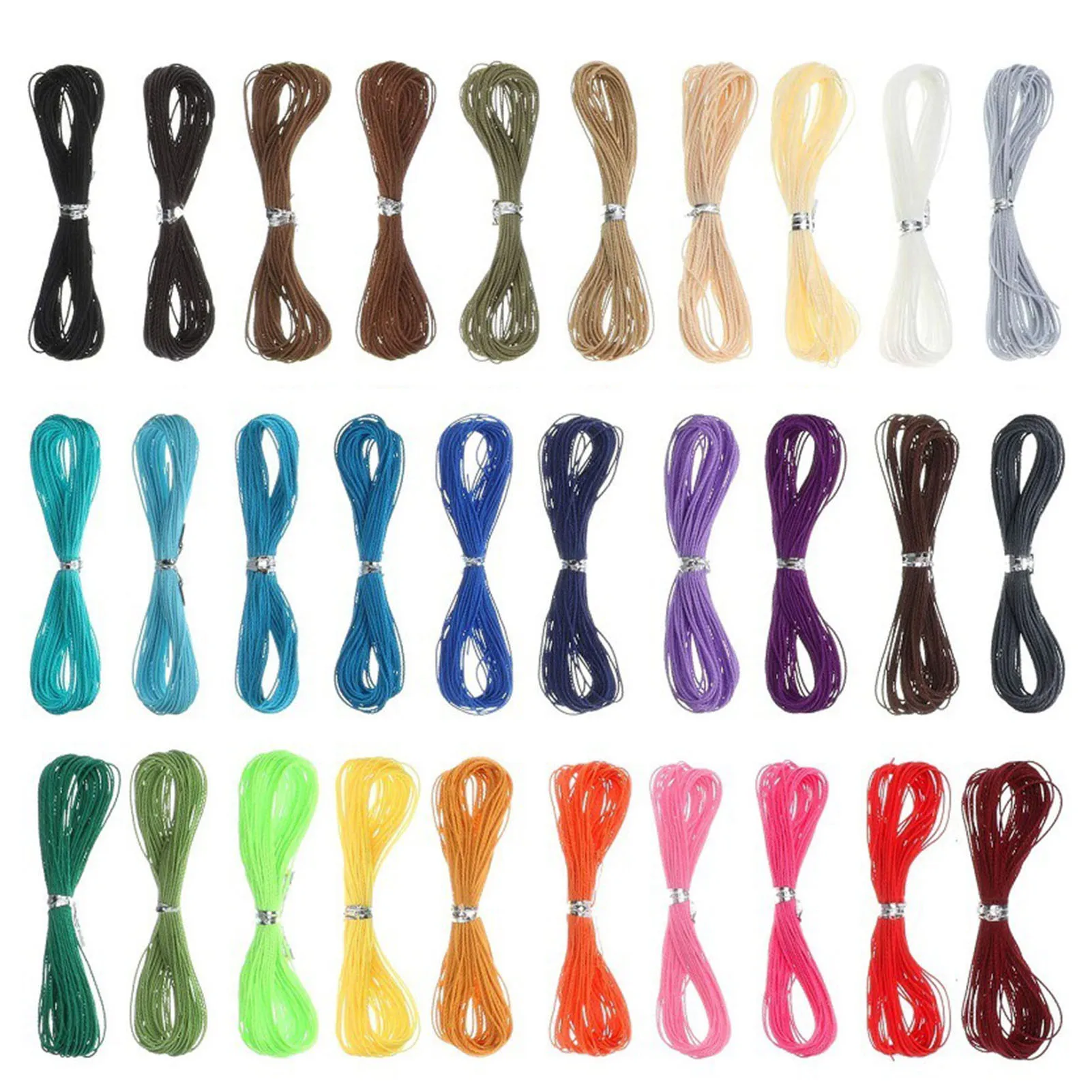 

30 Colors 1MM Waxed Polyester Twine Cord 3 Strands Waxed Thread Can Be Used As A Suitable Handicraft Material DIY