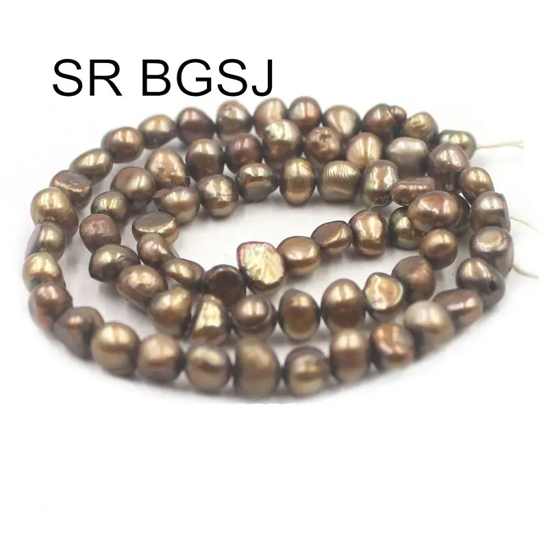 

Free Shipping SR 6-7mm Wholesale Gemstone Baroque Potato Natural Pearl Freshwater Spacer Beads 14"