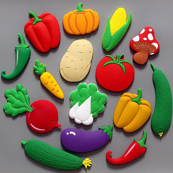 Мягкие пластиковые фрукты холодильник для овощей магнит стикер креативный