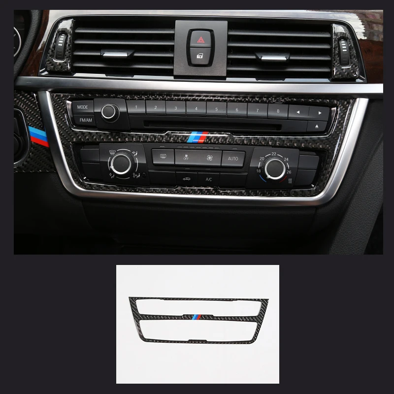 Для BMW F30 F31 F32 F33 F34 F36 панель управления автомобилем из углеродного волокна крышка