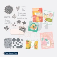mp457 dahlia metal cutting dies and stamps clear silicone stamps scrapbooking embossed template dies stamps card stencil
