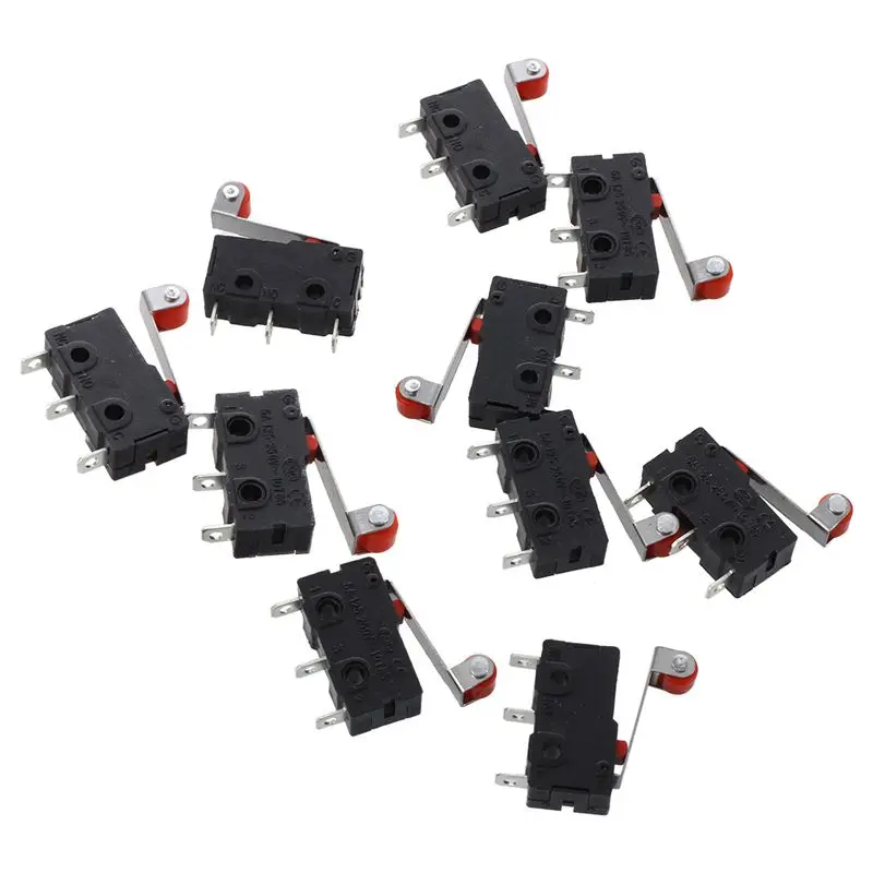 Фото AC 250V 5A SPDT 1NO 1NC Мгновенный роликовый рычаг с петлей микро переключатели 3 контакта AC 250V 5A SPDT 1NO 1NC Мгновенный роликовый рычаг с петлей микро переключатели 3 контакта