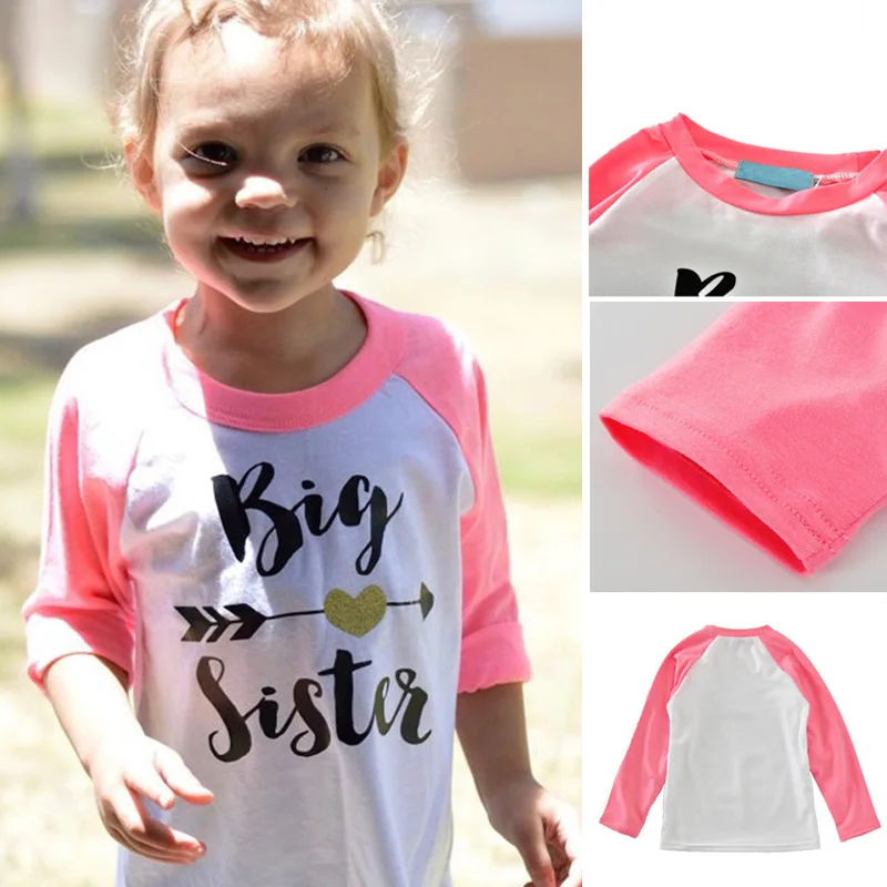 Осенние хлопковые топы для маленьких девочек футболки с длинными рукавами