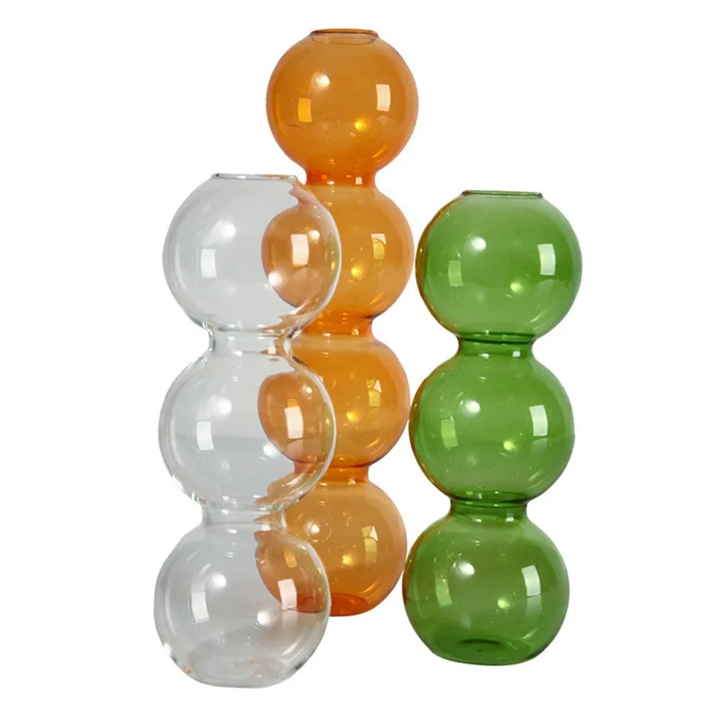 Простой Сферический Стекло ваза украшения с геометрическим принтом цветного