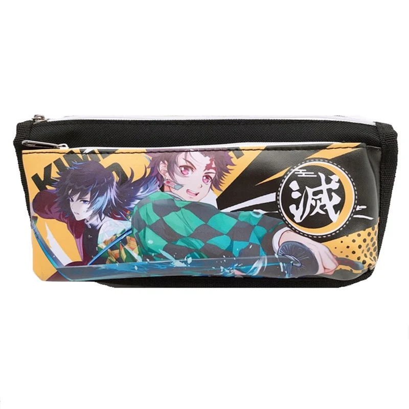 

1Pc Anime Cute Zipper Pencil Bag Demon Slayer Kimetsu No Yaiba Pencil Case Pencil Box Stationery Learning Supplies Random Style