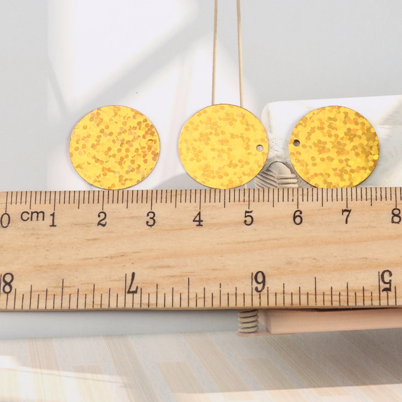 ISequins Лазерный черный 90 шт./лот диаметр 20 мм голограмма большие круглые свободные