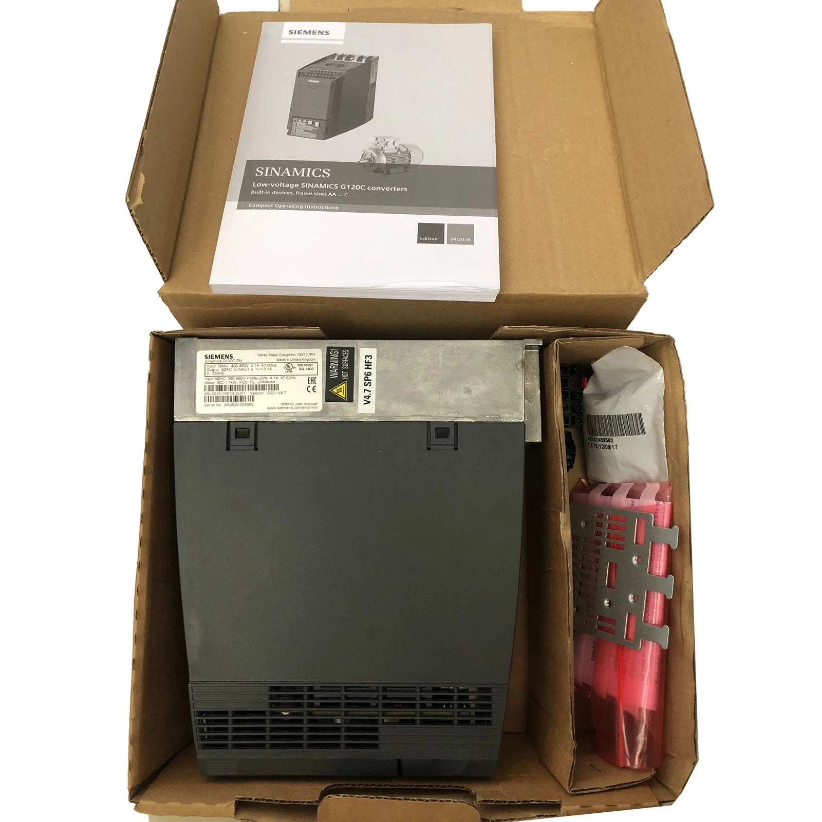 

6SL3210-1KE13-2UF1 Siemens Sinamics G120C Frequency Converter Used