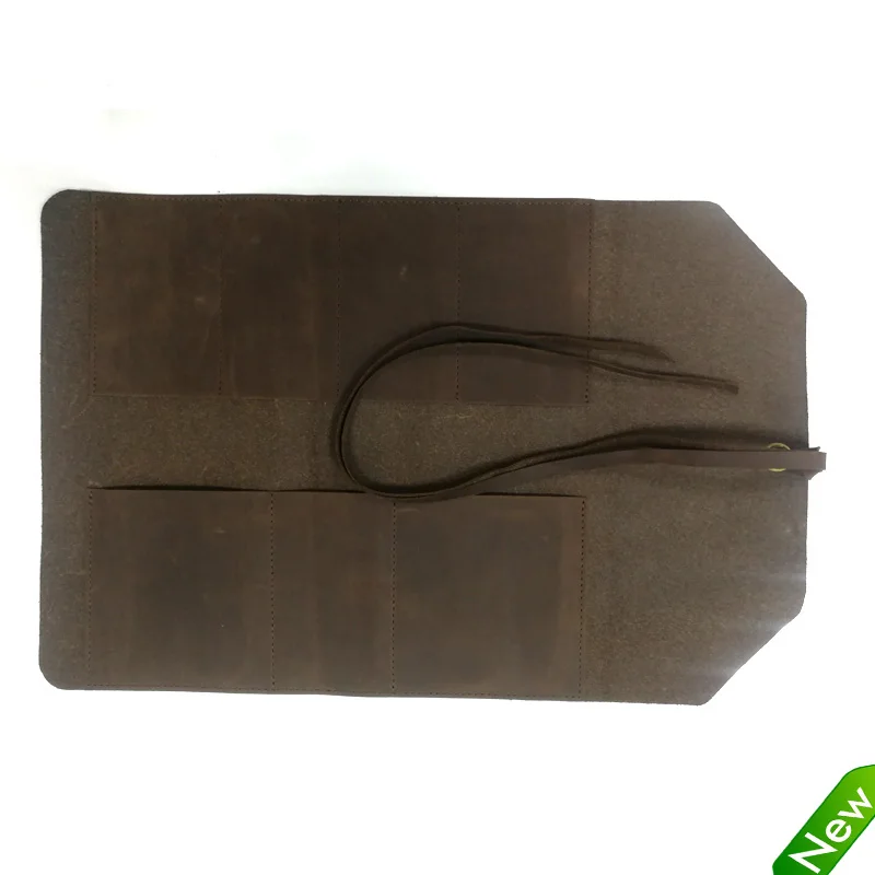 

Roll Tool Case Multi-Purpose Tool Roll Up Bag Wrench Roll Pouch First Layer Cowhide Roll Tool Bag Lightweight Portable Storage