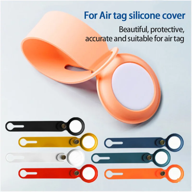 Leather Protective Sleeve Case Cover For Apple Airtag Tracker Location Protector For Iphone Airtags Keychain Smart Accessories