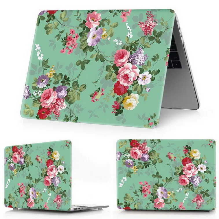 Горячий чехол для ноутбука Apple macbook Air Pro retina 11 12 13 15 для Mac book Pro 13,3 15,4 дюймов с сенсорной панелью ID - Цвет: mu-dan-hua