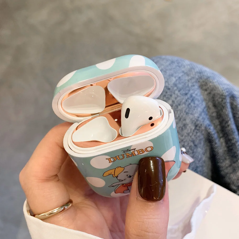 Мультяшный наушник чехол для Apple Airpods 2 1 Air Pods Чехлы Dumbo печать милые наушники чехол для AirPod Защитная гарнитура чехлы