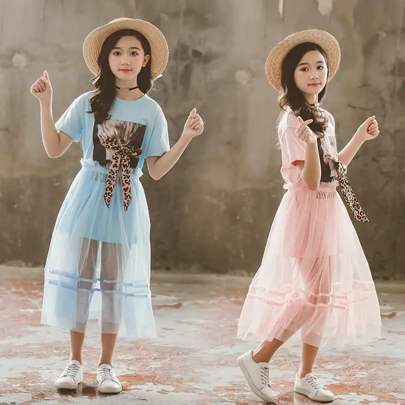 Комплект из 2 предметов модный летний детский комплект одежды для девочек с