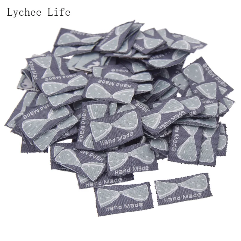 100 шт./лот бирка для одежды ручной работы с бабочками и сердечками Швейные