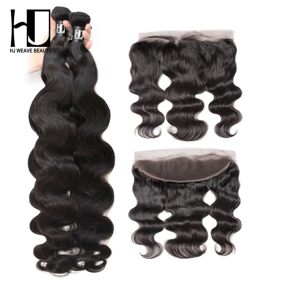 Пряди человеческих волос 28 30 40 дюймов с фронтальной волной тела 7A натуральные