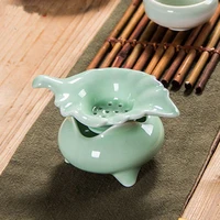 chinese kongfu puer tea cup ceremony utensils leaf porcelain ceramic tea strainer leak filter colander teaware accessories
