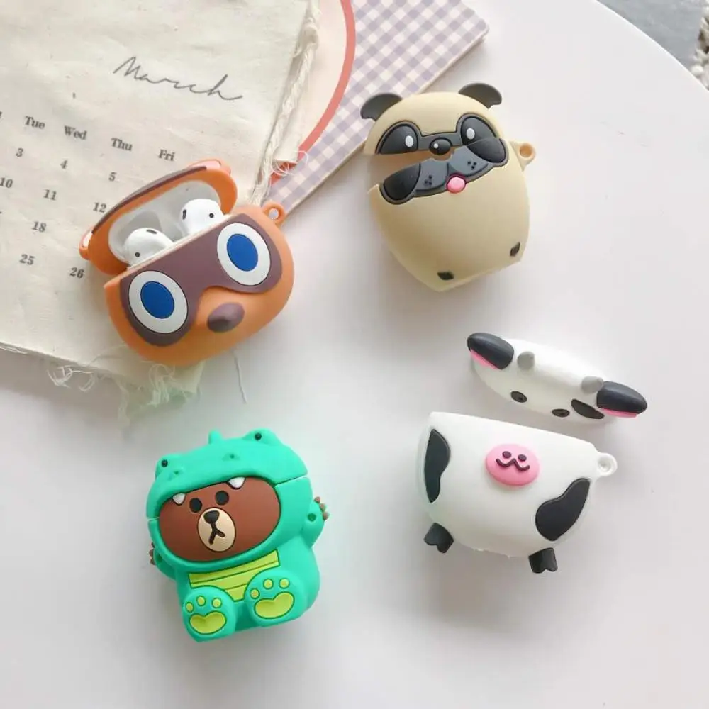 

Cartoon headset cover for Airpods 1 & 2 Christmas presents for children cute headphone Case Wireless Bluetooth headset holder