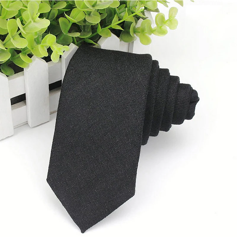 

Fashion Solid Ties For Men Casual Narrow Neckties Skinny Mens Neck Ties For Party Wedding Candy Color Linen Tie Cravat