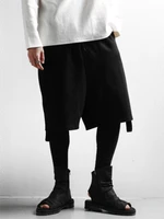 mens tights leggings spring and autumn new hip hop street personality false two casual oversized pants