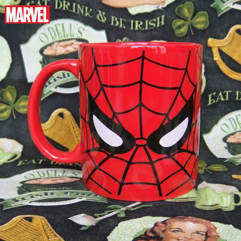

Чашка Disney Mark Мстители Человек-паук с красной головой керамическая чашка креативная домашняя кофейная чашка большой емкости чашка для молок...