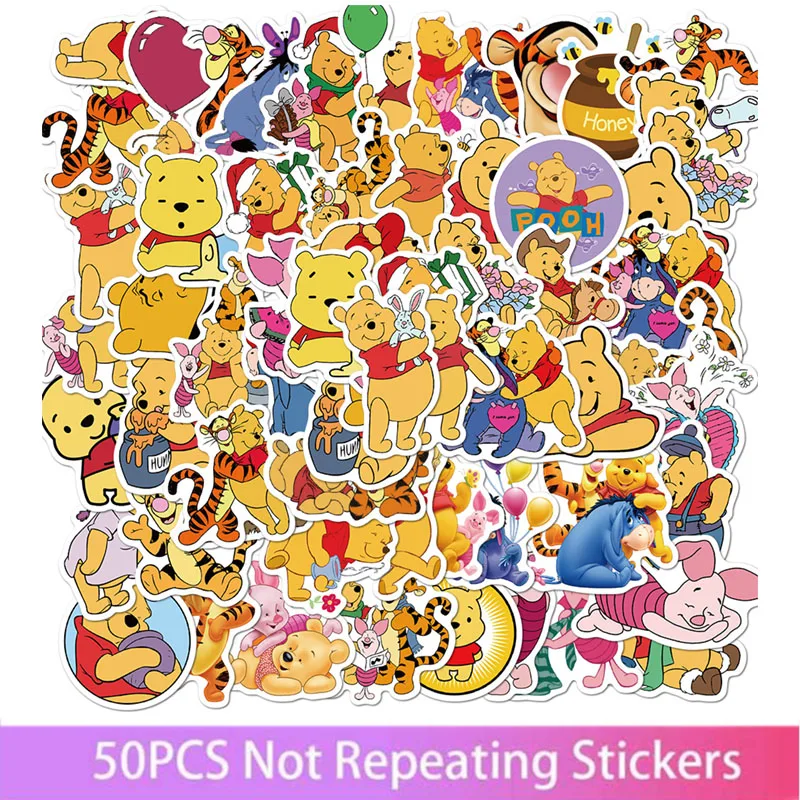 50 шт. водонепроницаемые наклейки Винни Пух|Наклейки для творчества| |