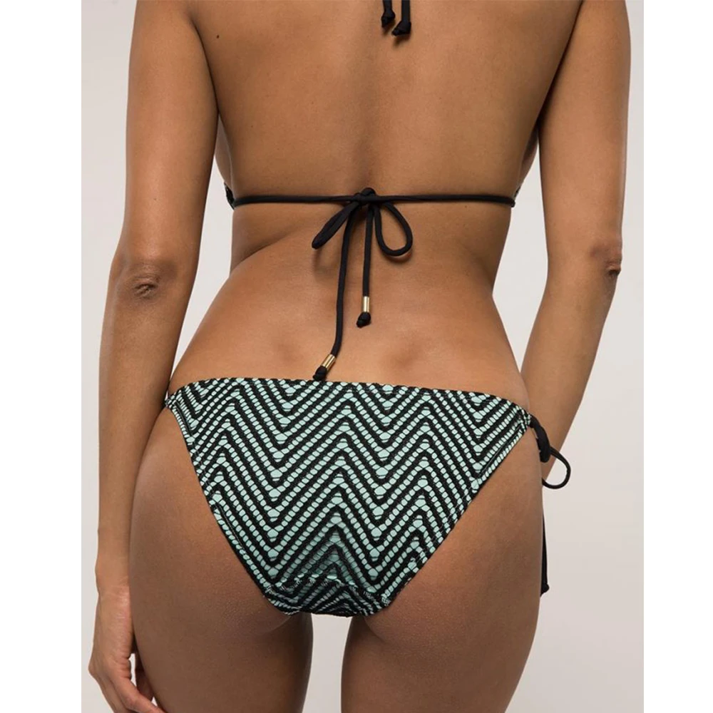 

TYAKKVE Sexy Push Up Bikinis 2021 Women Thong Swimsuit Female Halter Print Swimwear Bandage BathingSuit Summer Beachwear Biquini