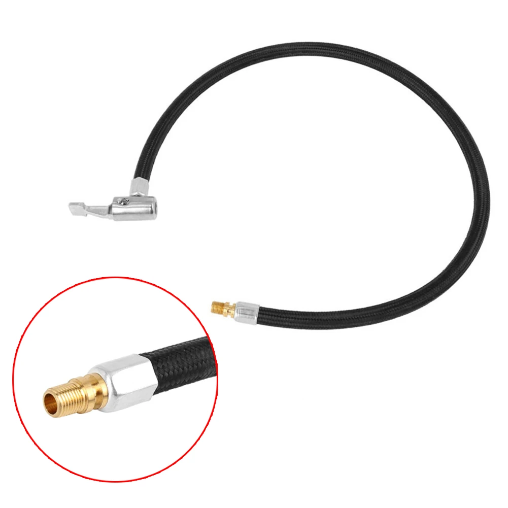 

Pipe Air Inflator Hose Adapter Rubber+Metal+Cloth Tube Universal Black