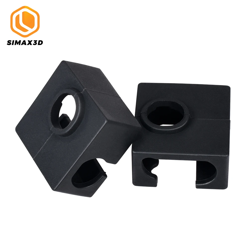 

2Pcs Black MK8 Silicone Sock Cover CR10 Heater Block Case for Aluminum Block Hotend CR10S PRO Ender 3 Extruder 3D Printer Parts